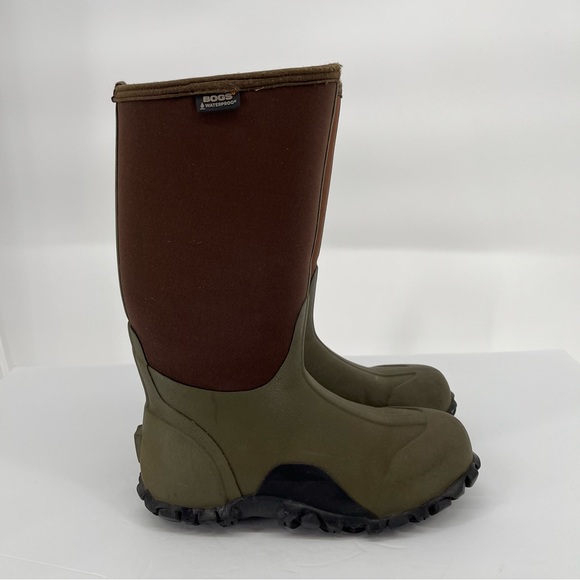 Bogs Mens Classic High Waterproof Boots Size 9 Work Chore -40 Snow Rain Green - Picture 2 of 8